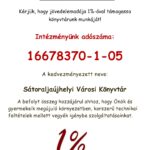 adó 1 százalék felhívás 2023 képként